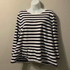 Tommy Hilfiger, pure cotton, blue and white striped top for women XL